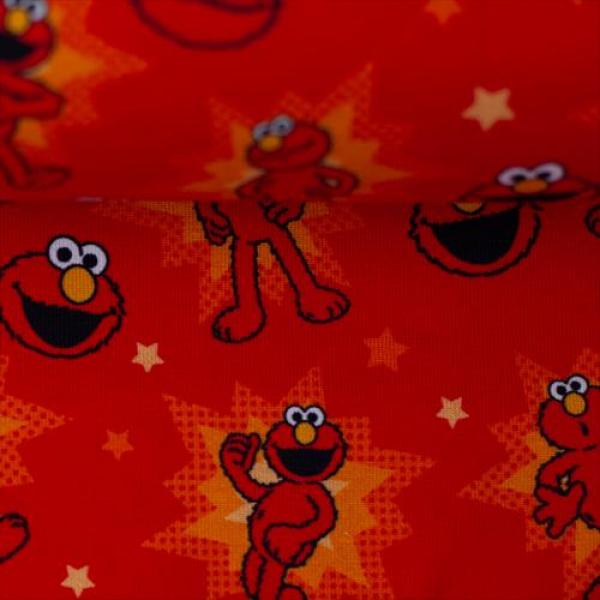 Jersey bedruckt Sesamstraße Elmo auf Rot
